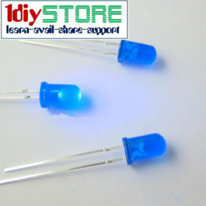 100 X LED 4,8mm testa cilindrica BLU Strawhead BLUE BLEU Blauw BLU diodi 
